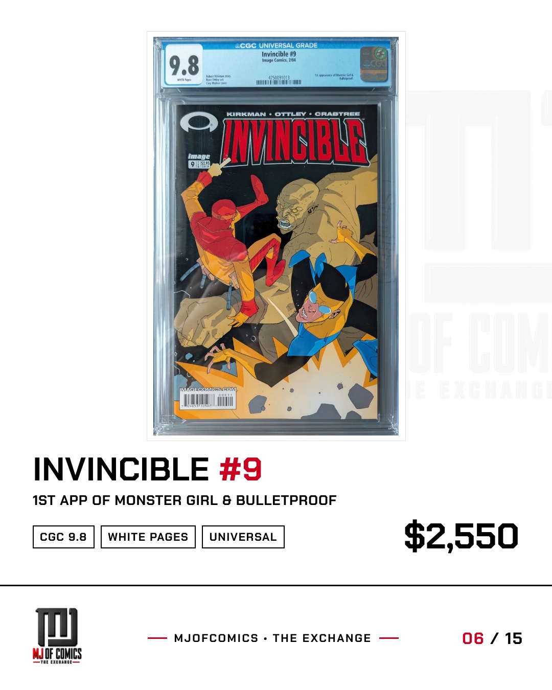 Invincible #9, CGC 9.8