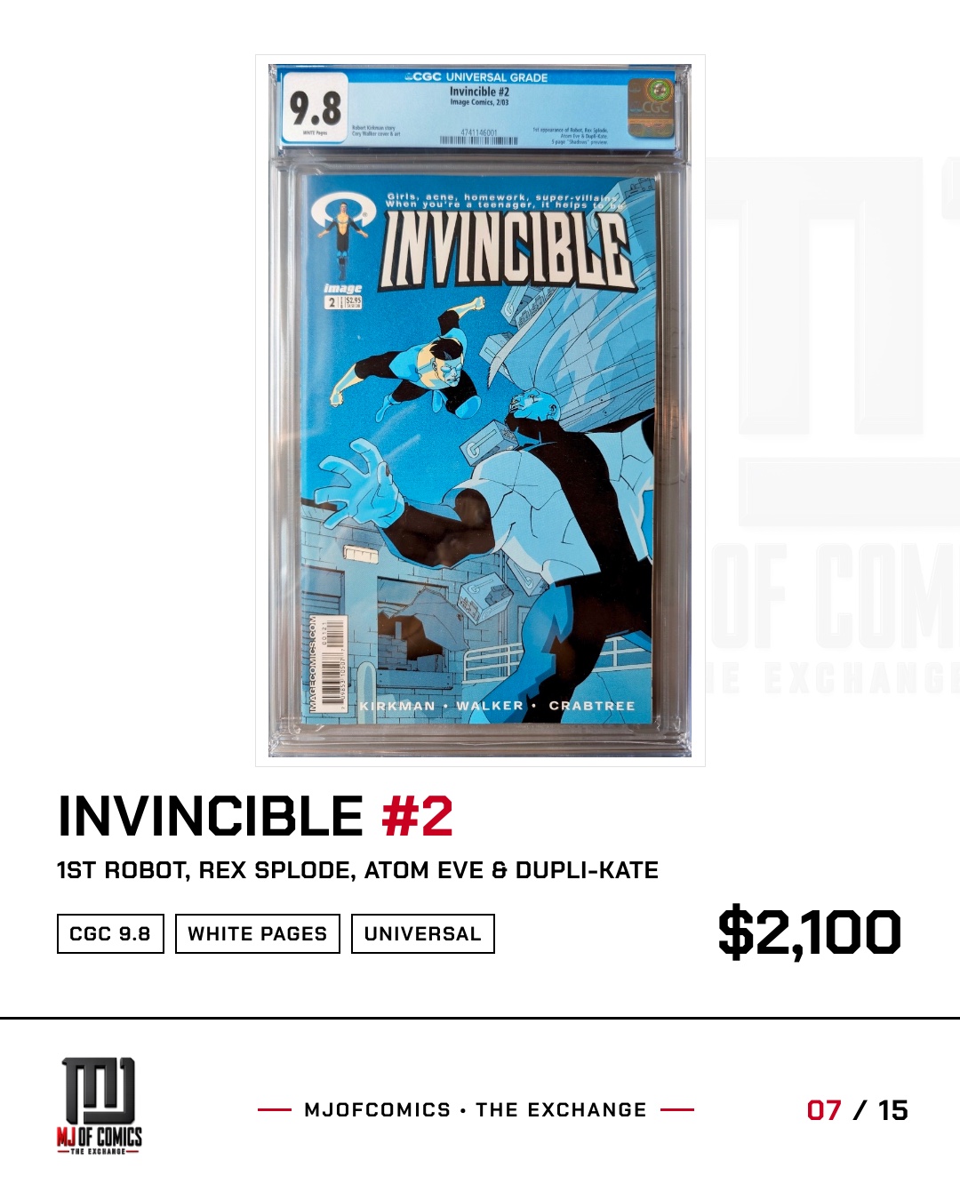 Invincible #2, CGC 9.8